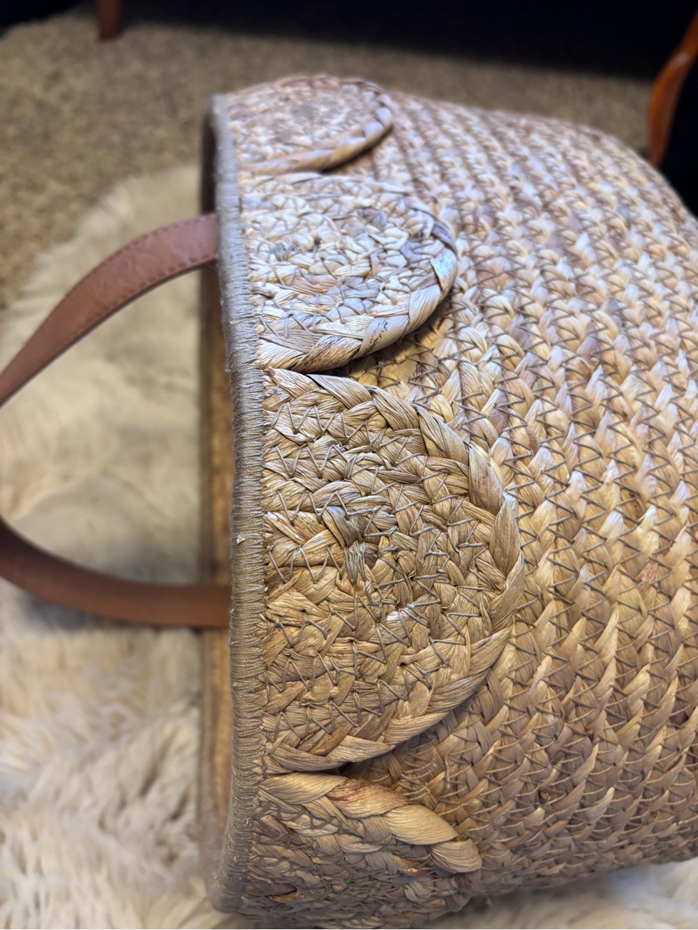 Hearth & Hand Natural Woven Basket Diaper Caddy Coastal Boho Nursery - Picture 8 of 9